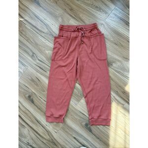 Free People Intimately Womens Dusty Rose Thermal Drawstring Jogger Pants Small